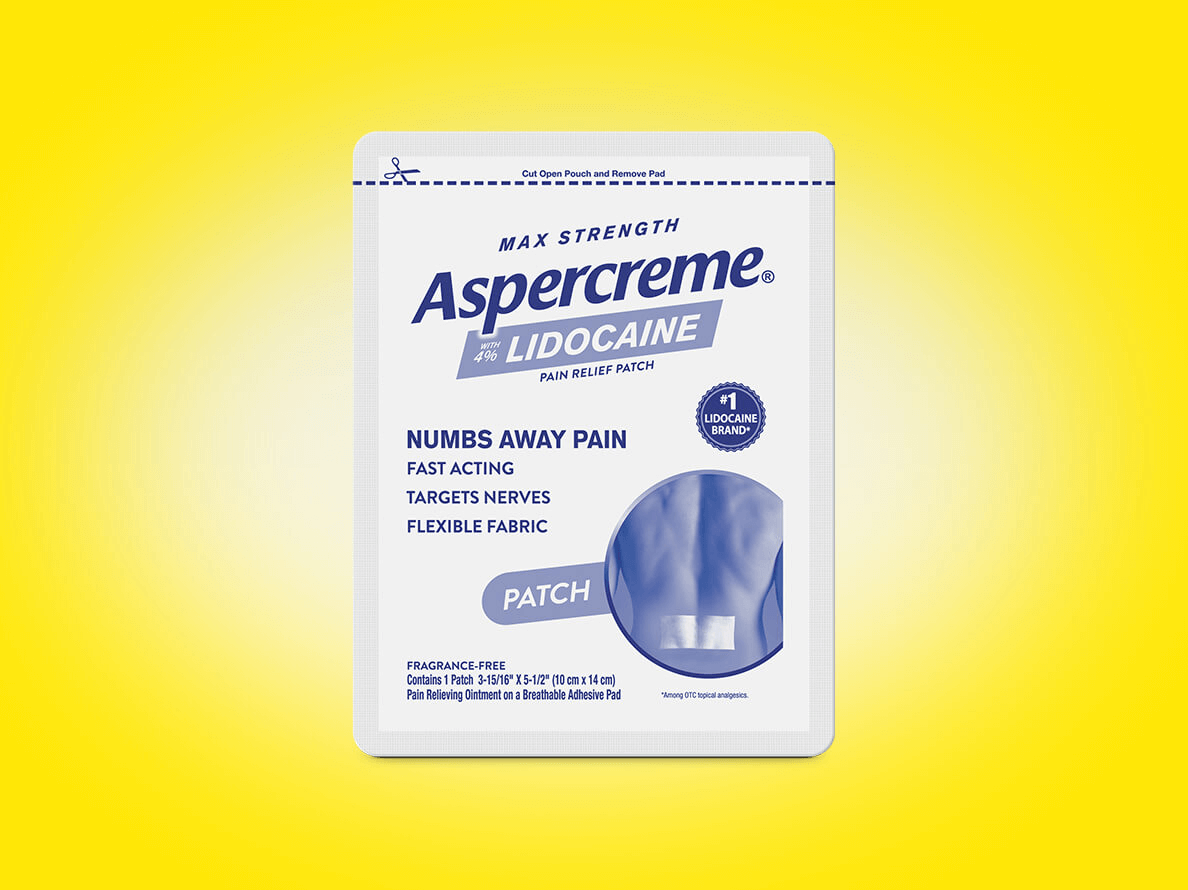 Aspercreme Lidocaine Patch How Long Does It Last Lidocaine Pain Relief Patch | Aspercreme® Pain Relief Products